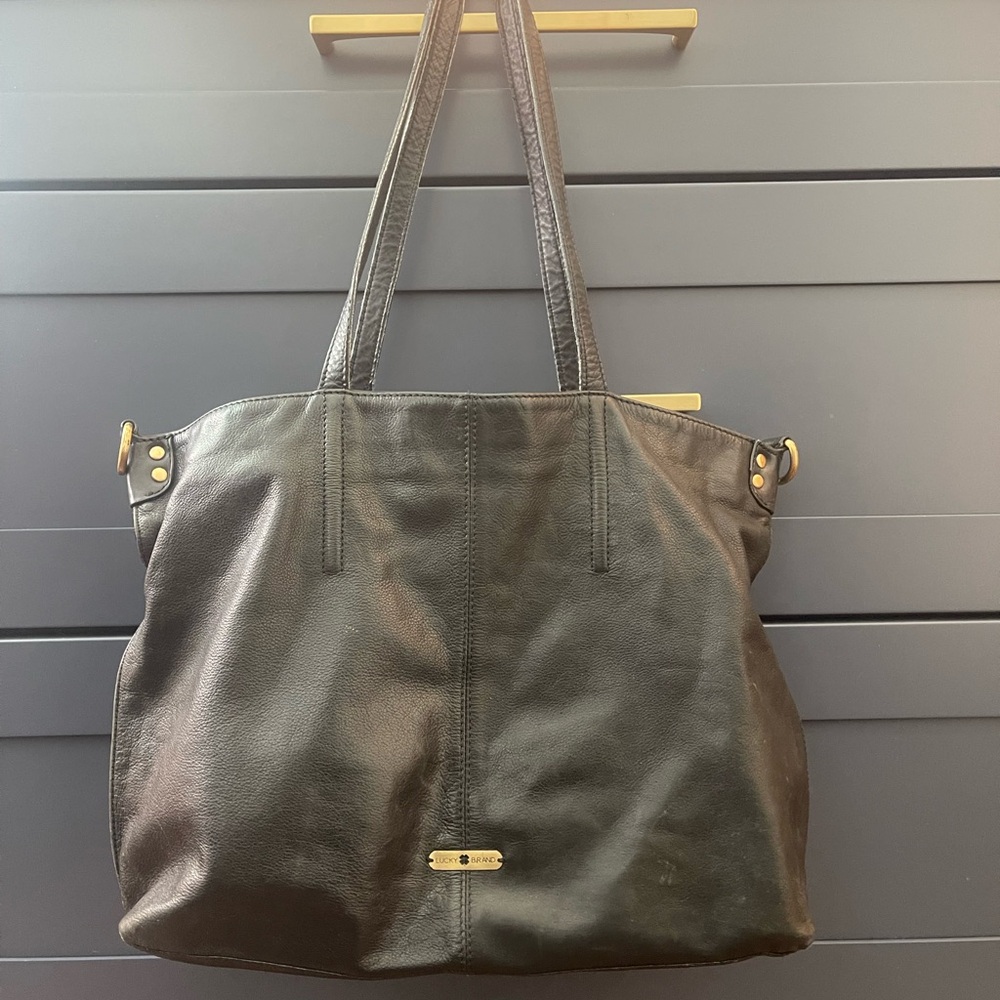 Lucky Brand Black Leather Tote